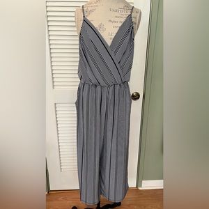 Gilli Navy & White Striped Jumpsuit